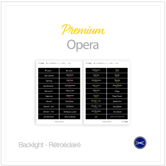 Necta Opera - Étiquettes de sélection découpables