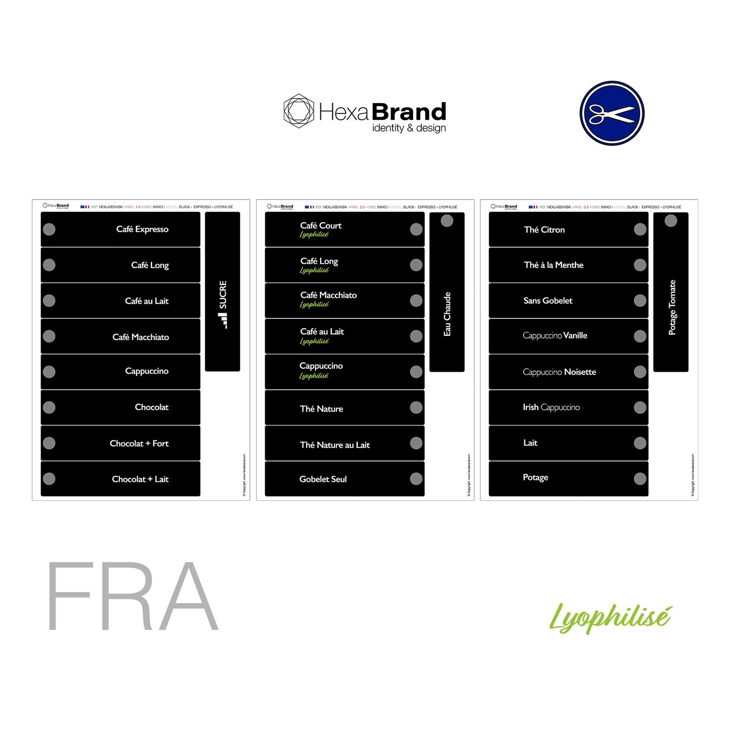 Necta Kikko - Étiquettes de sélection découpables