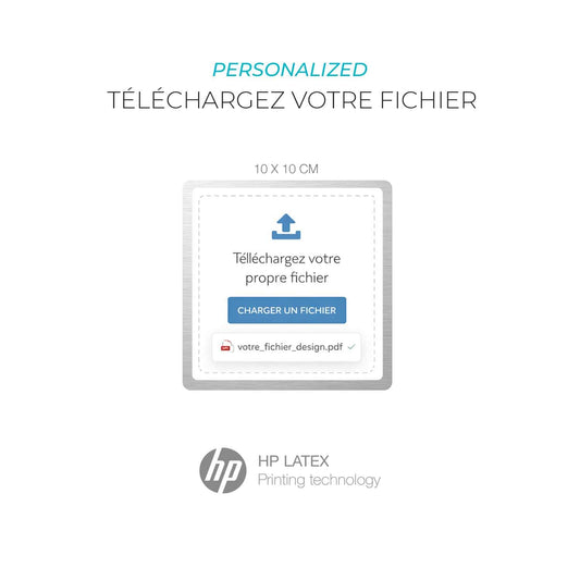Adhésifs d’information personnalisés avec votre design