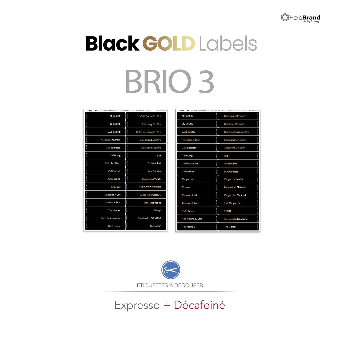 Necta Brio 3 - Étiquettes de sélection découpables