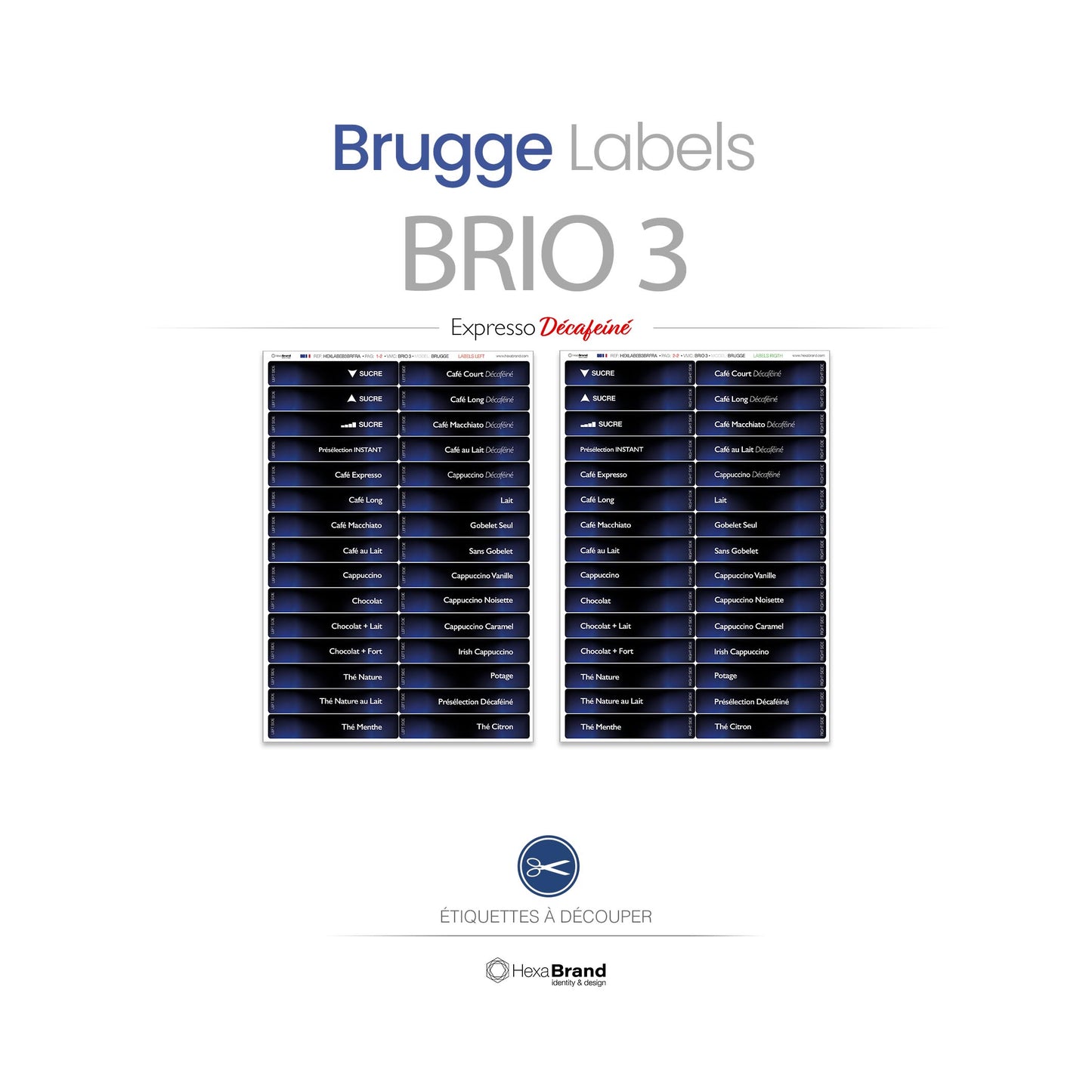 Necta Brio 3 - Étiquettes de sélection découpables
