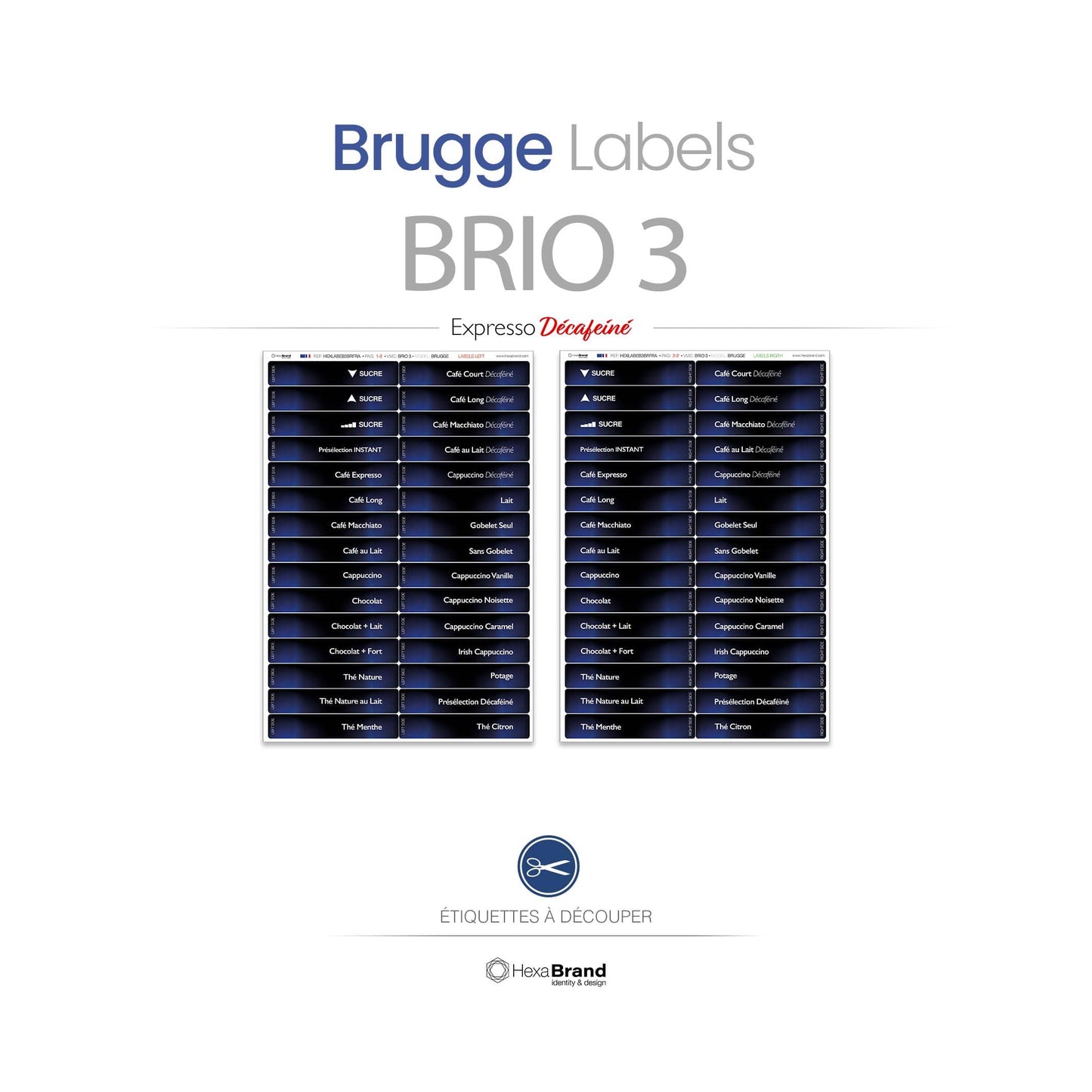 Necta Brio 3 - Étiquettes de sélection découpables