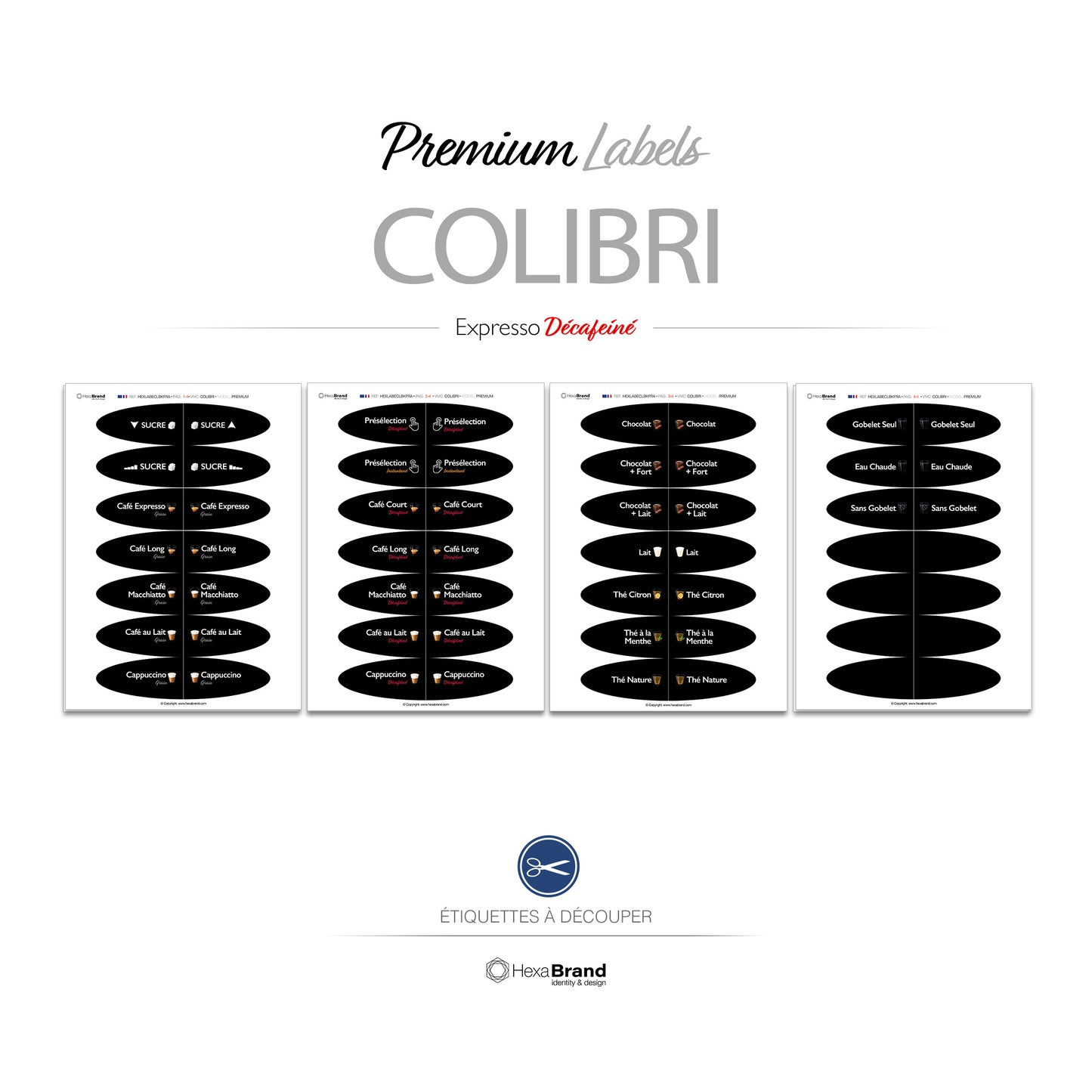 Necta Colibrí - Étiquettes de sélection découpables