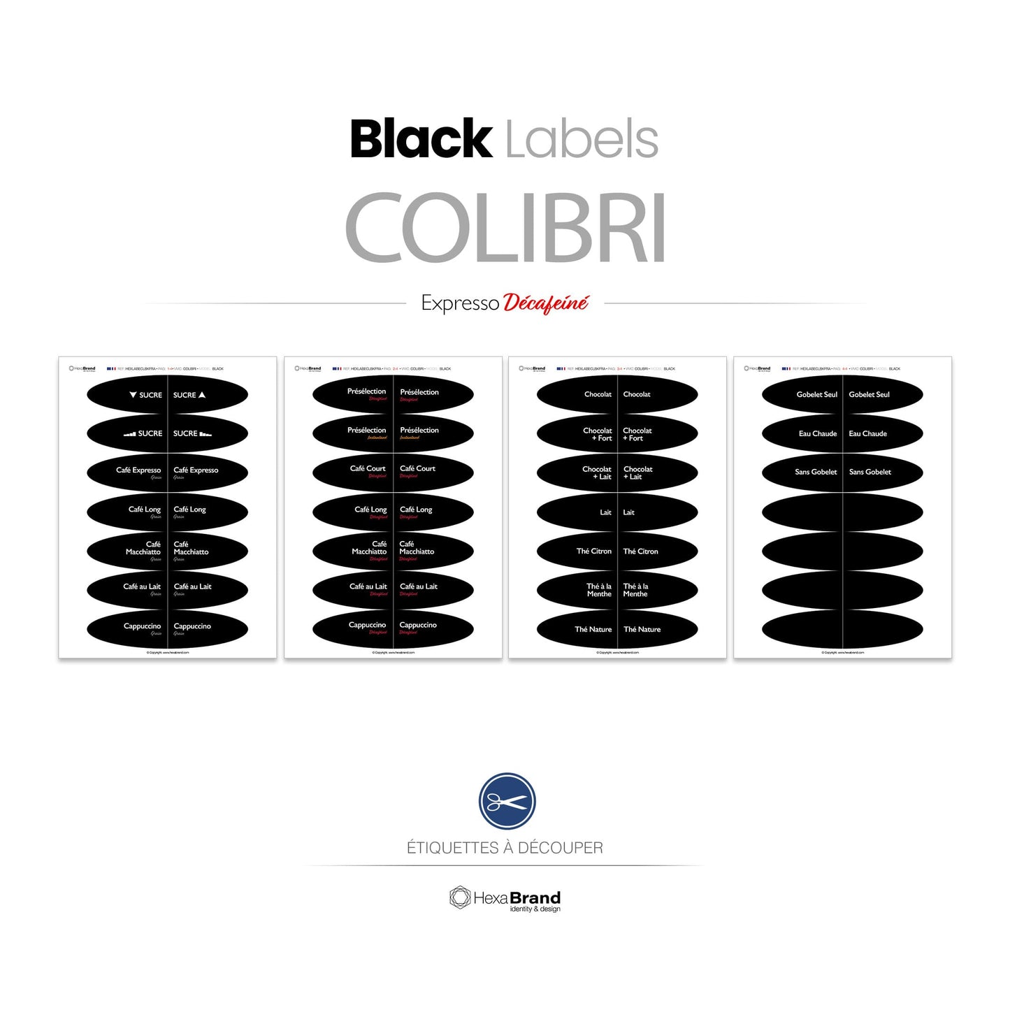 Necta Colibrí - Étiquettes de sélection découpables