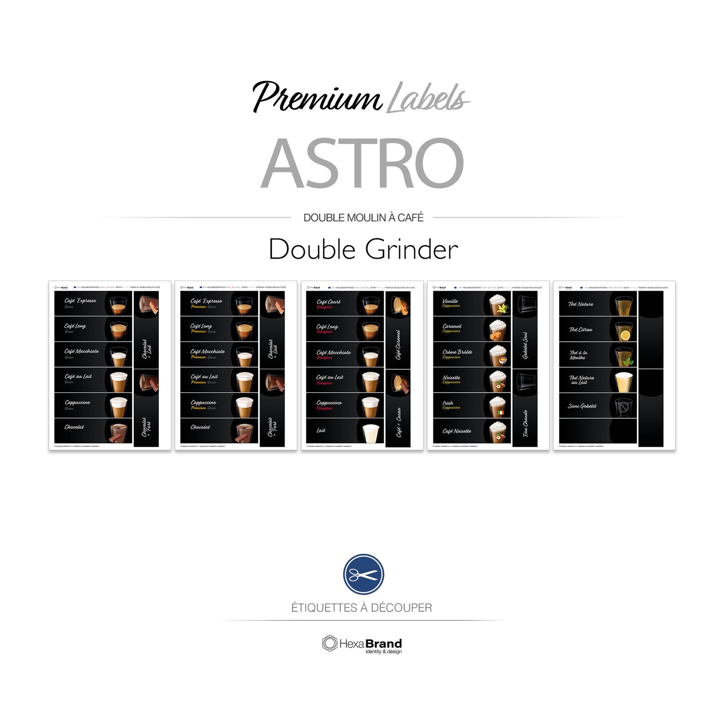 Necta Astro - Étiquettes de sélection découpables.