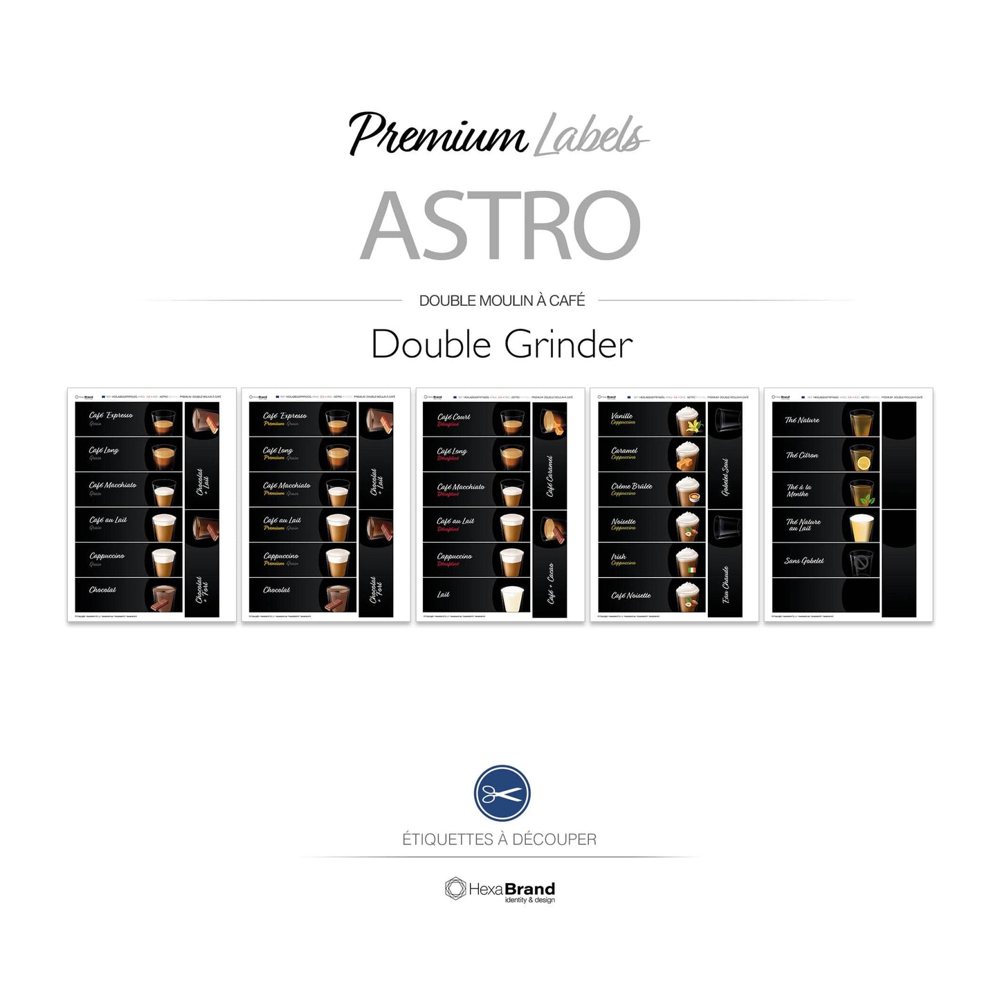 Necta Astro - Étiquettes de sélection découpables.