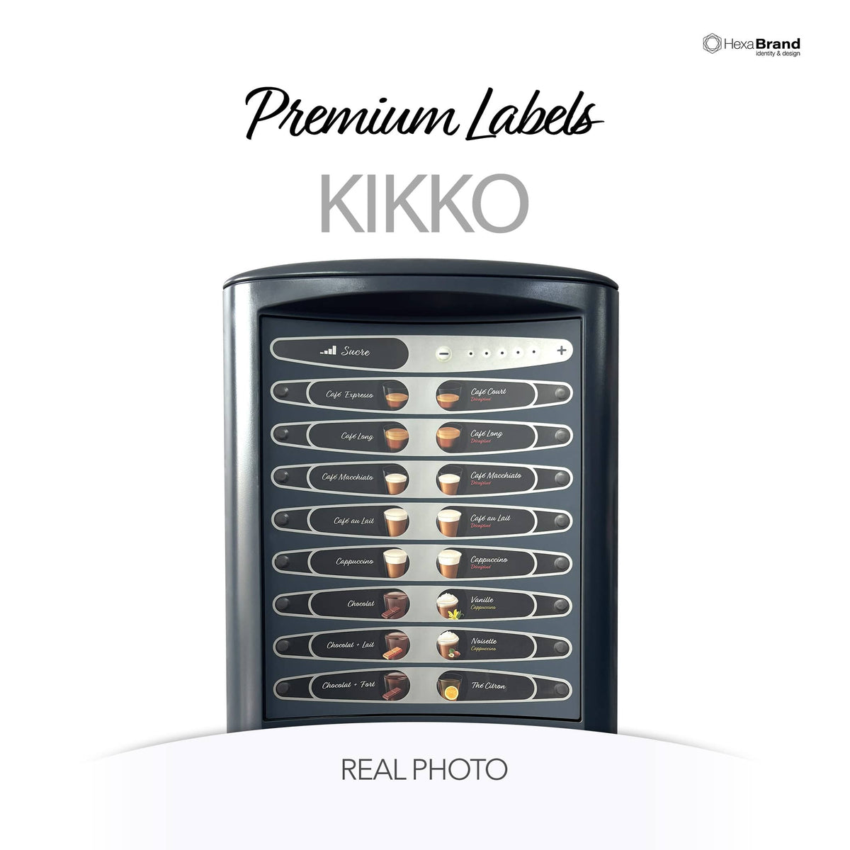 Necta Kikko - Étiquettes - Premium - Capsules + Décaféiné