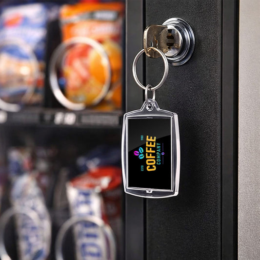 Porte-clés acrylique personnalisé – spécial vending