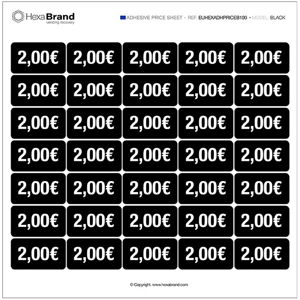 Autocollants de prix - Vending