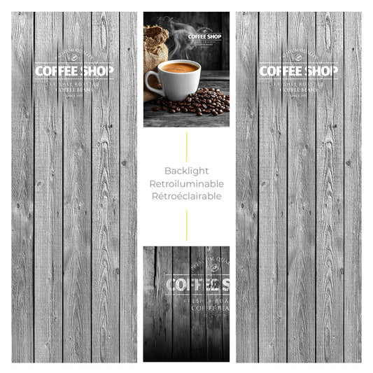 Éléments du kit d’adhésifs frontaux et latéraux pour distributeur automatique Necta Opera Coffee- Shop
