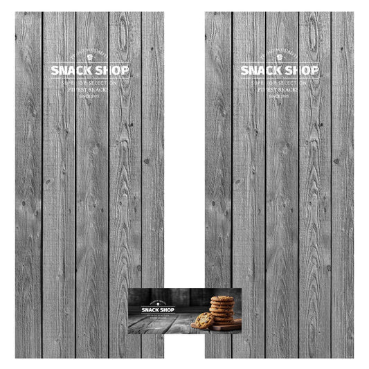 Éléments du kit d’adhésifs frontaux et latéraux pour distributeur automatique Necta Samba Tango Coffee Shop