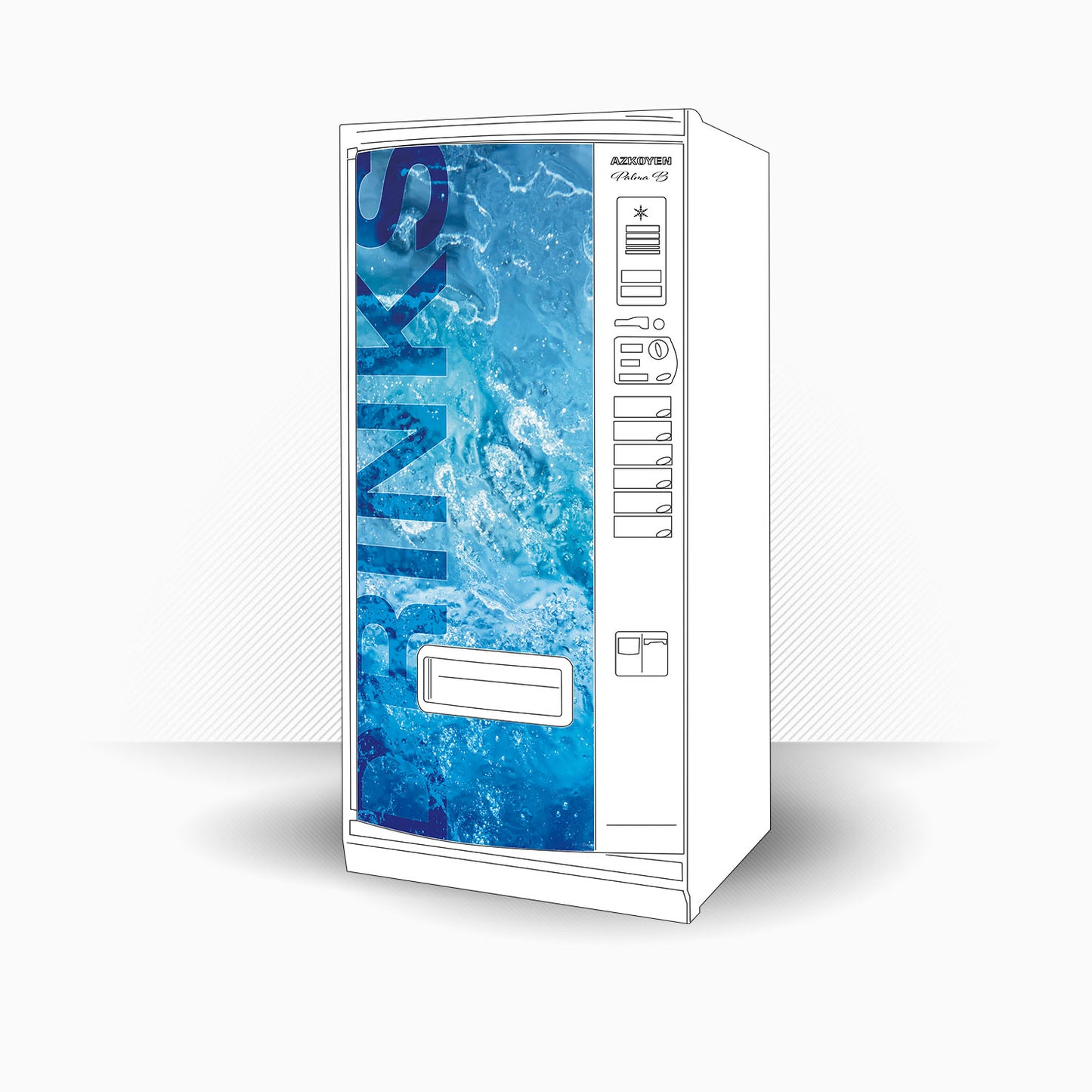 Vinyle pour panneaux - Iceland 82cm x 185cm - adhésive inversé