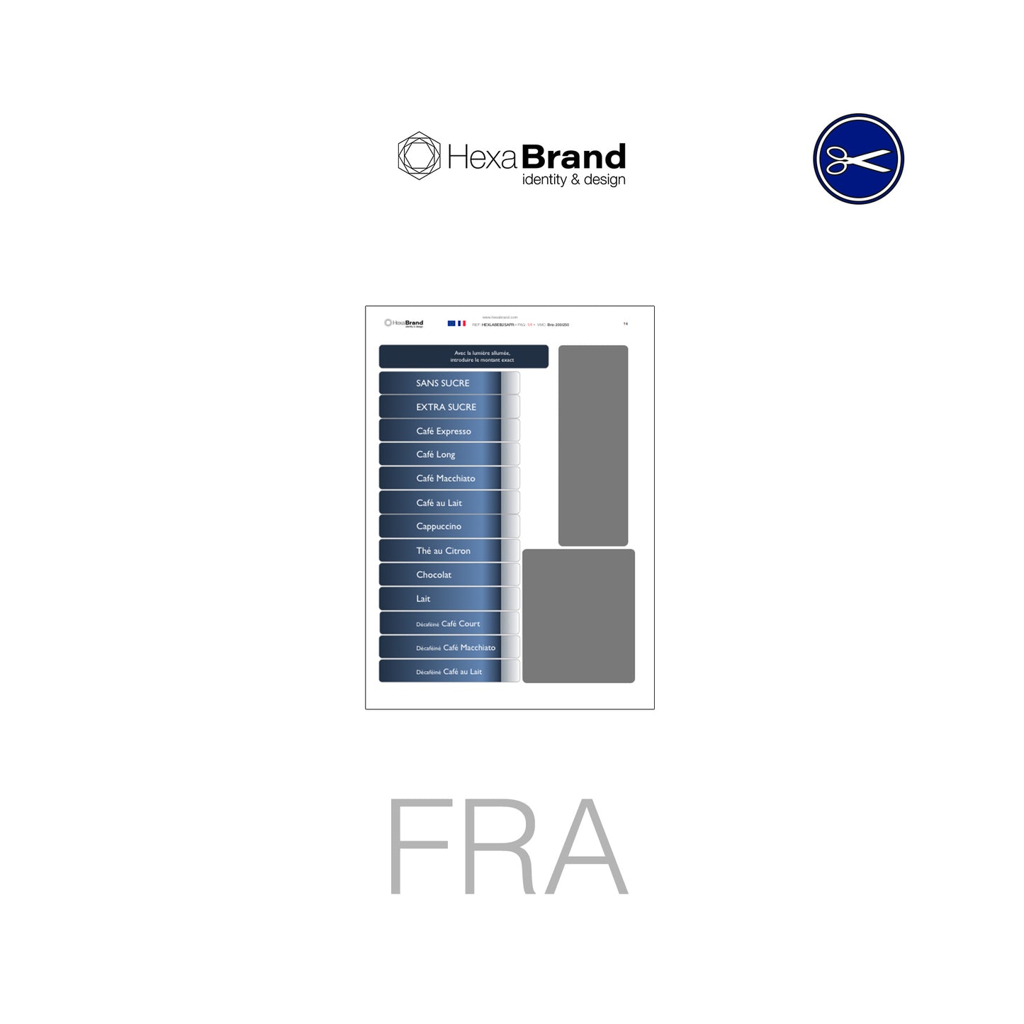 Necta Brio 200-250 - Étiquettes de sélection découpables