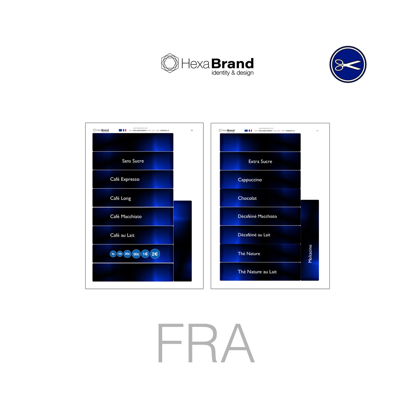 Necta Venezia LX - Étiquettes de sélection découpables