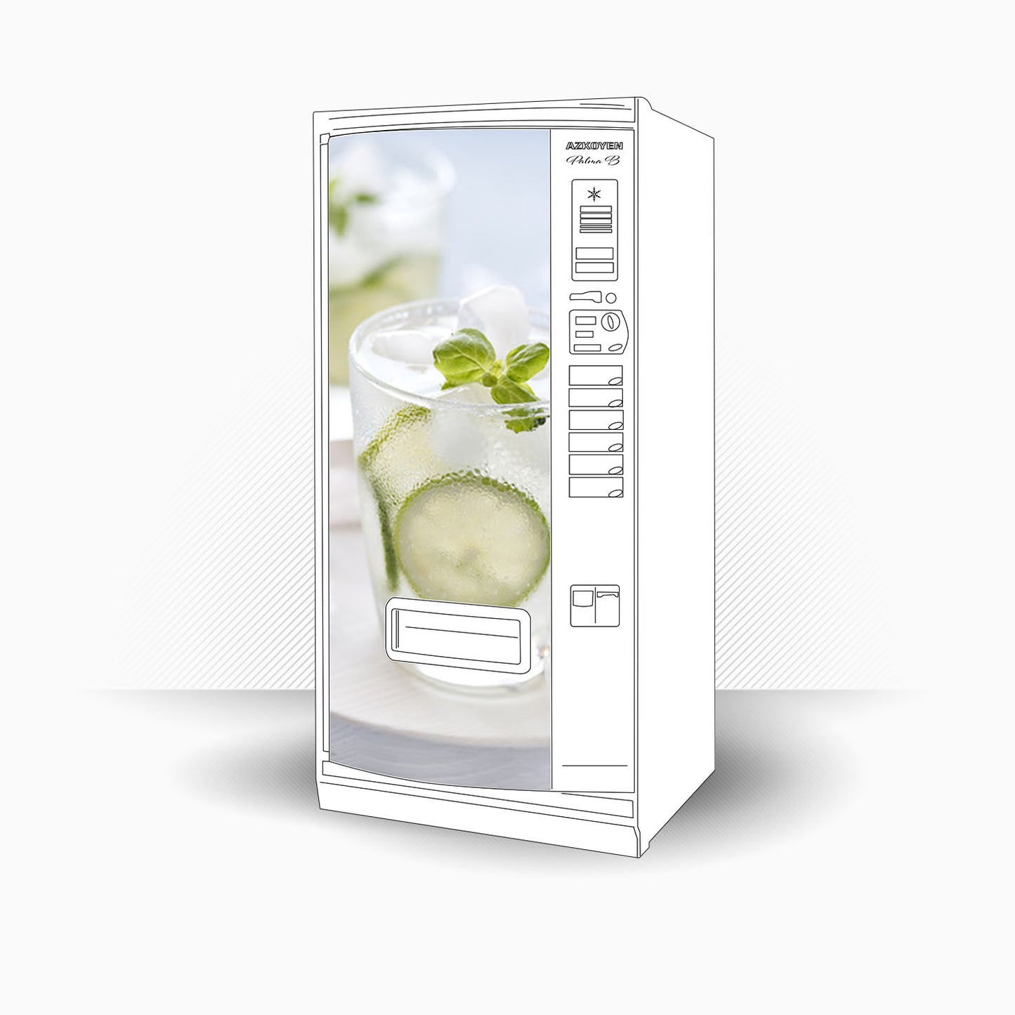 Vinyle pour panneaux - Watermint 82cm x 185cm - adhésif inversé