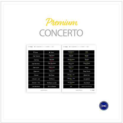 Concerto - Étiquettes de sélection découpables