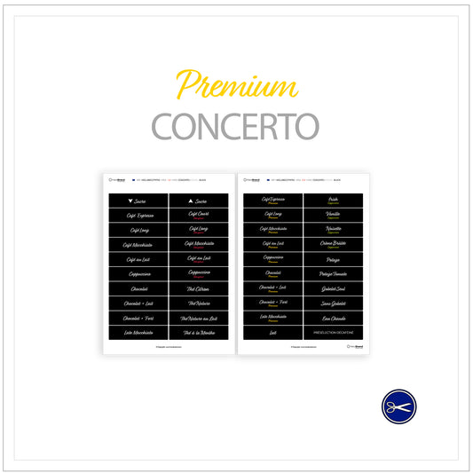 Necta Concerto - Barista 500 - Étiquettes de sélection découpables