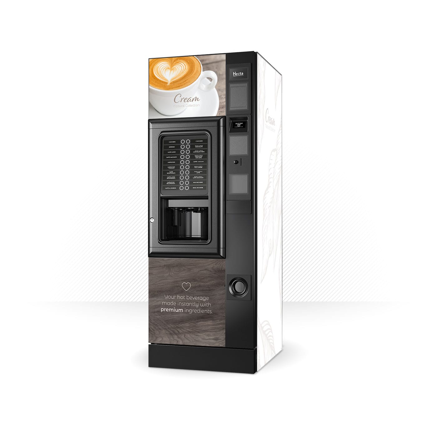 Kit d'adhésifs pour distributeur automatique Necta Barista 500 Classic Cream