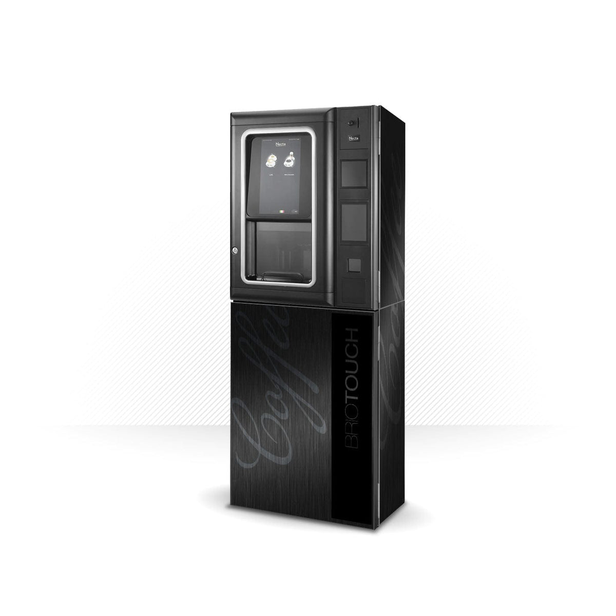 Kit de vinyles adhésifs pour distributeur automatique Necta Brio Touch 300 Black Aluminum