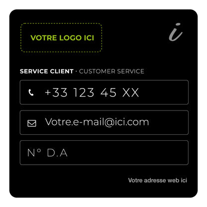 Adhésifs d’information - Personnalisables