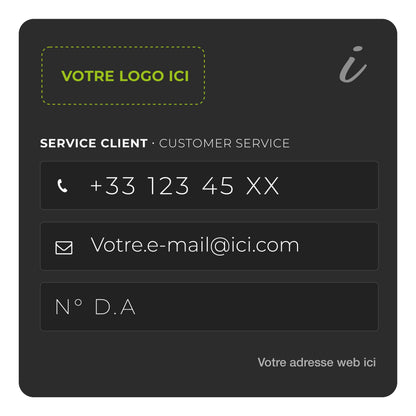 Adhésifs d’information - Personnalisables