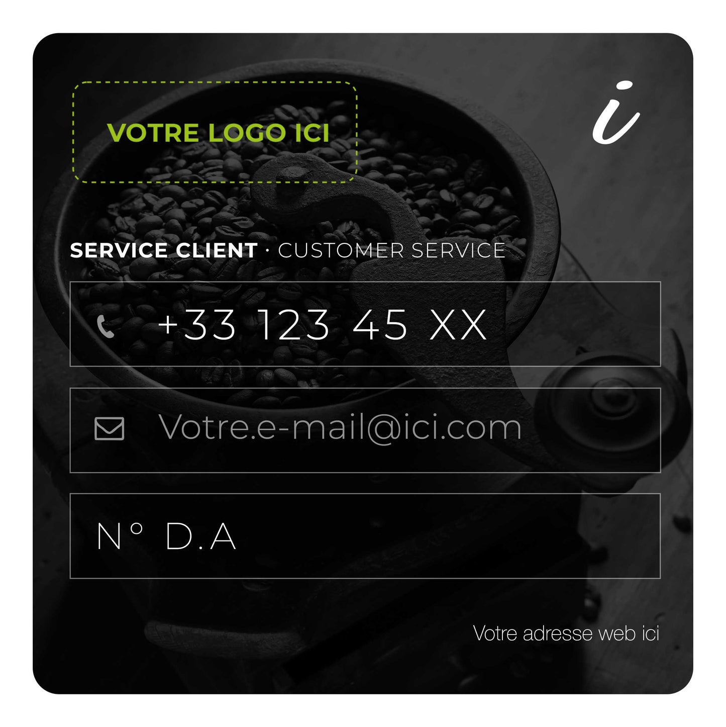 Adhésifs d’information - Personnalisables