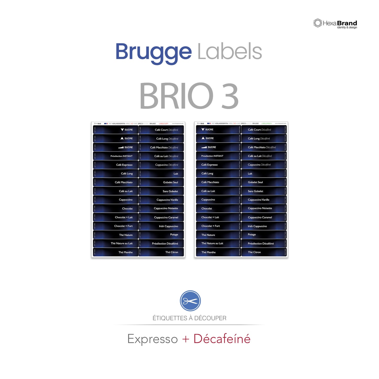 Necta Brio 3 - Étiquettes de sélection découpables