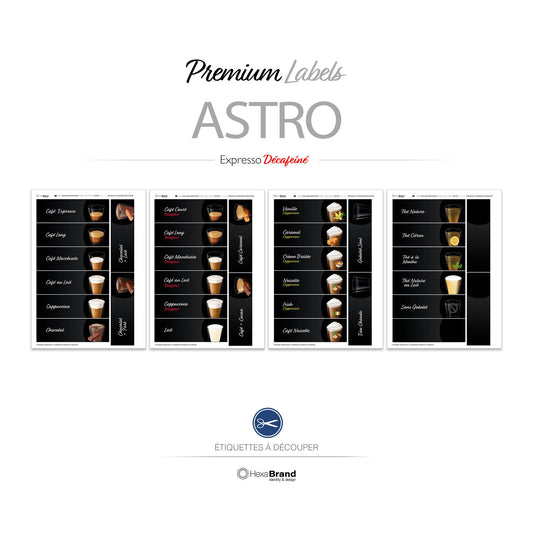 Necta Astro - Étiquettes de sélection découpables.