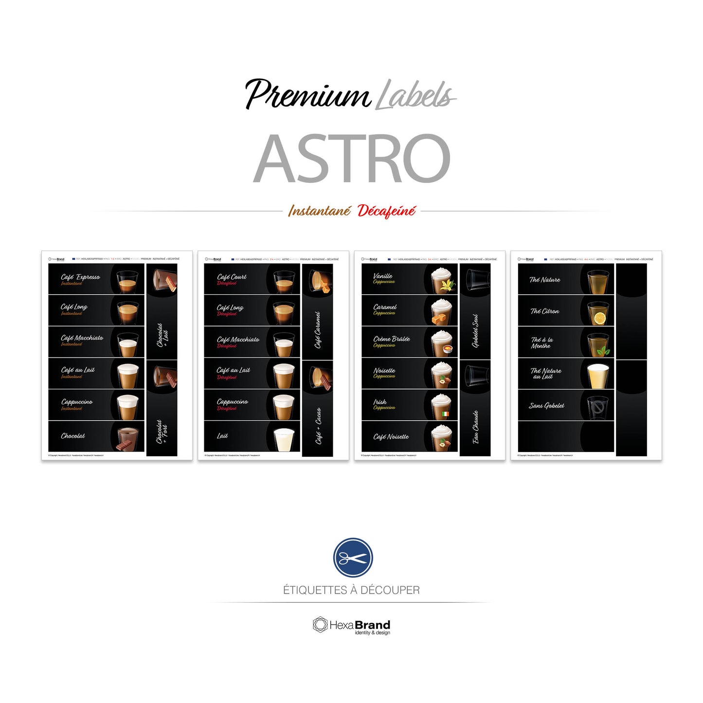 Necta Astro - Étiquettes de sélection découpables.
