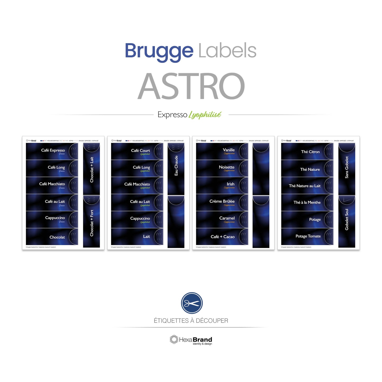 Necta Astro - Étiquettes de sélection découpables.