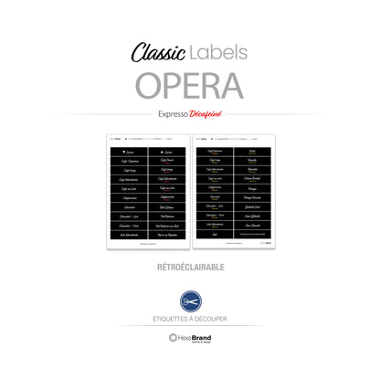 Necta Opera - Étiquettes de sélection découpables