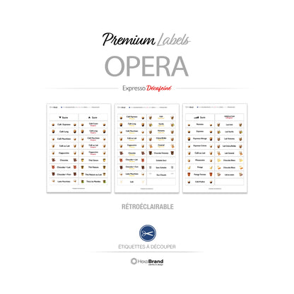 Necta Opera - Étiquettes de sélection découpables