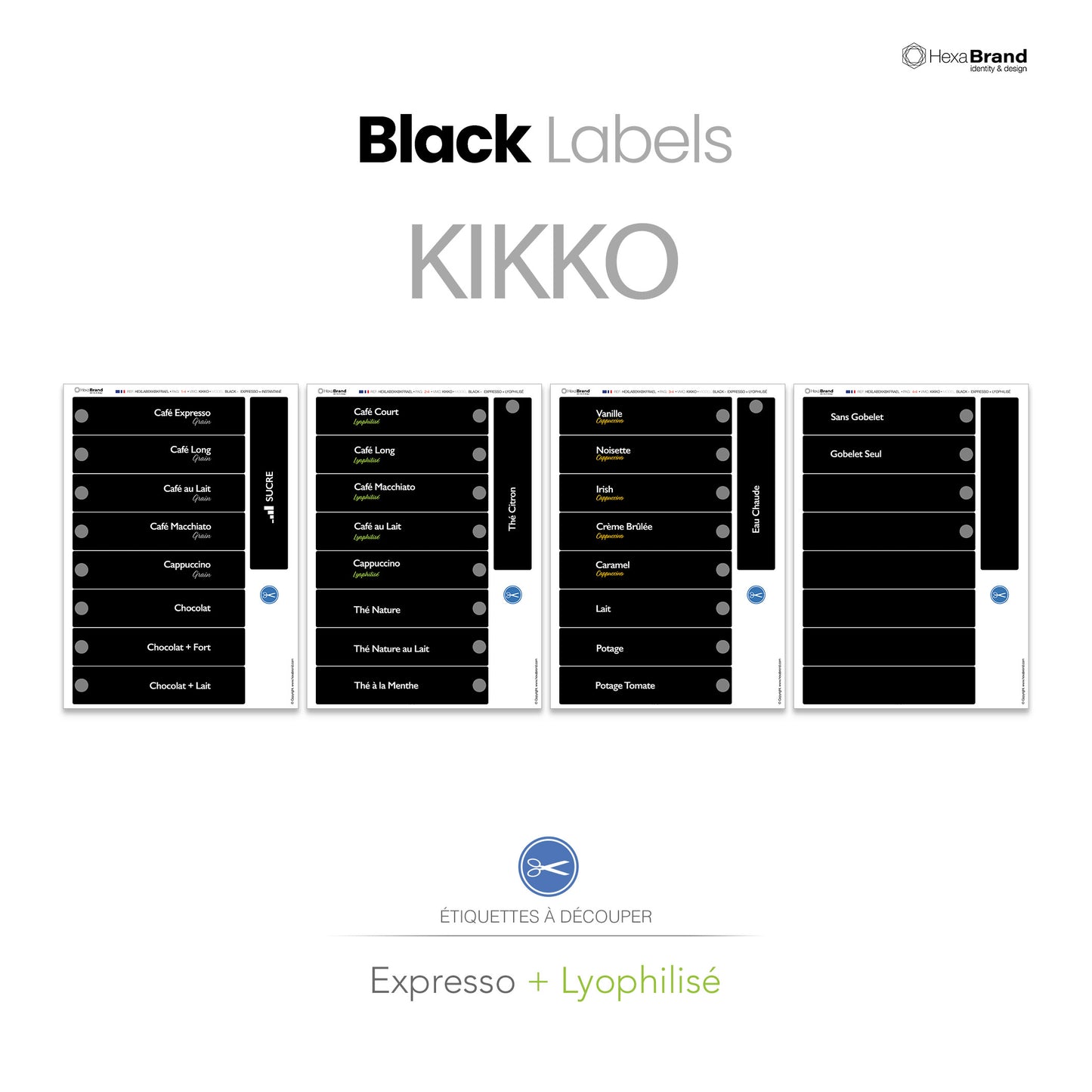 Necta Kikko - Étiquettes de sélection découpables