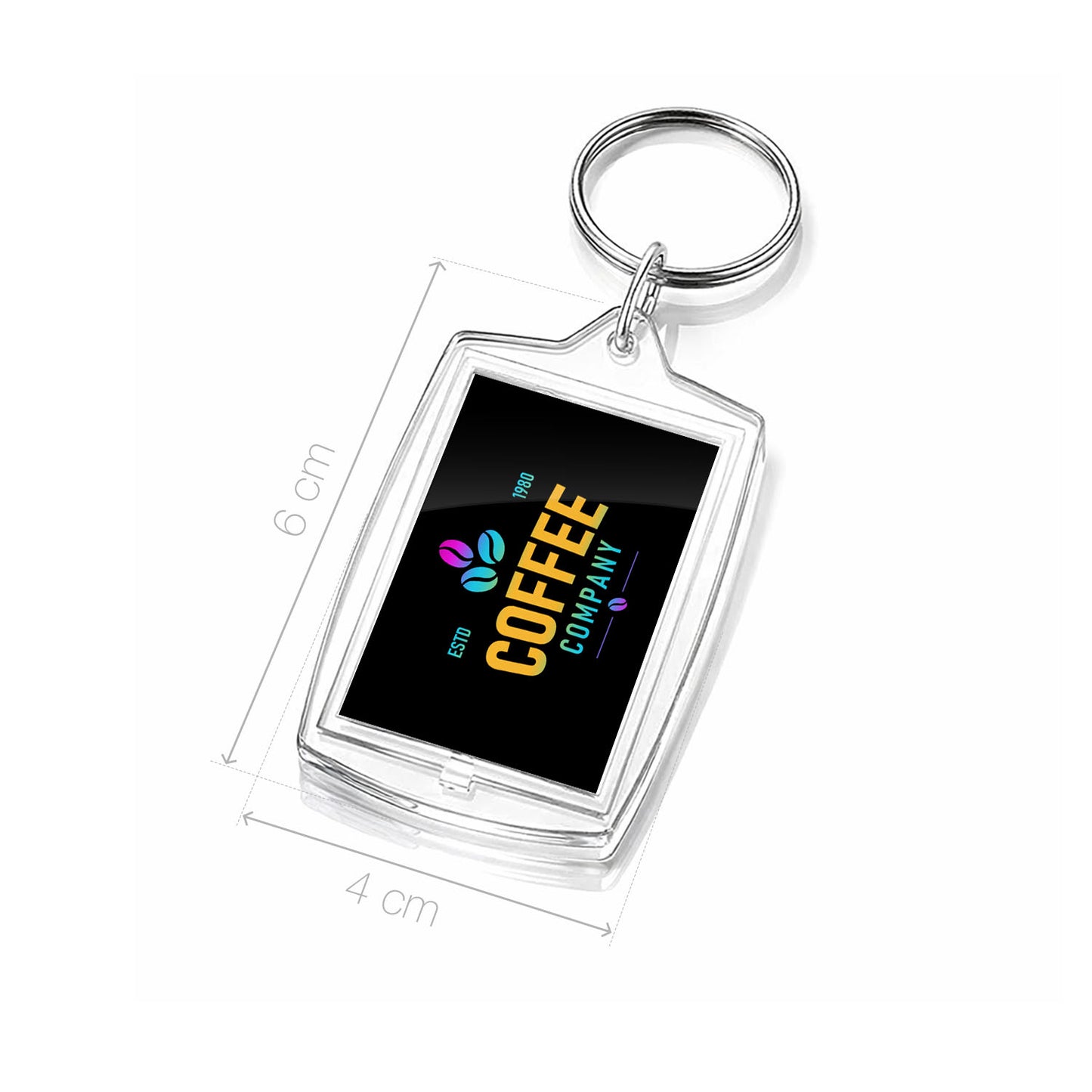 Porte-clés acrylique personnalisé – spécial vending