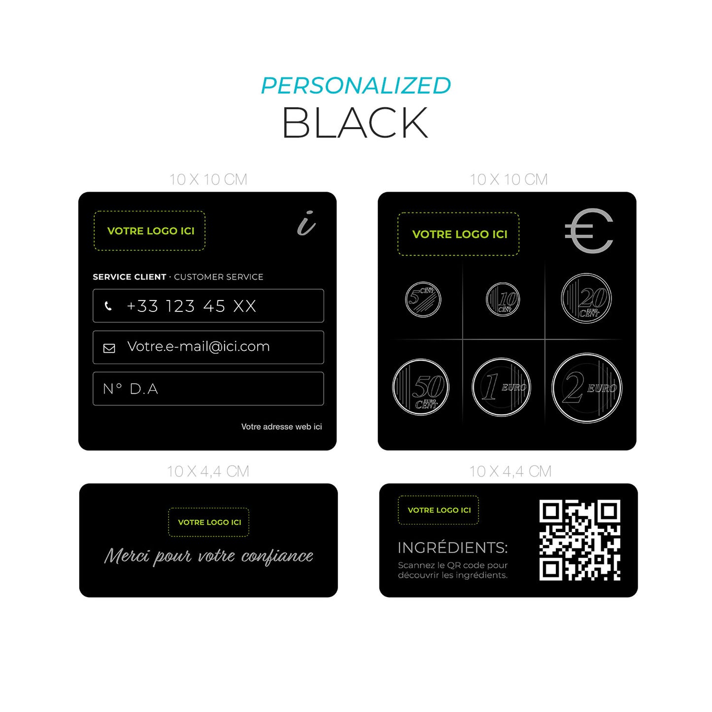 Adhésifs d’information - Personnalisables