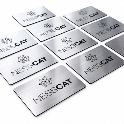 Matériaux rigides - Plastique gravé au laser personnalisé - Lot de 10 unités