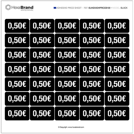 Autocollants de prix - Vending