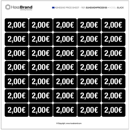 Autocollants de prix - Vending