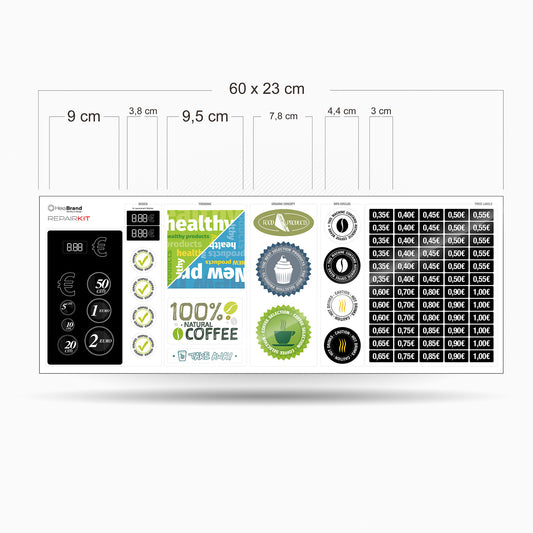 Ensemble d'autocollants distributeur automatique