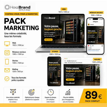 Contenu visuel pour le marketing des entreprises de distribution automatique