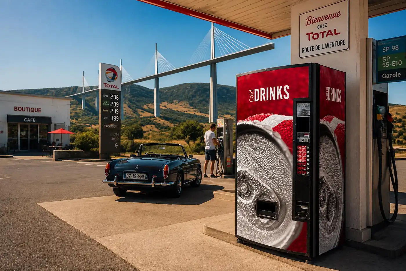 Distributeur automatique avec vinyle adhésif personnalisé – Design professionnel pour le vending