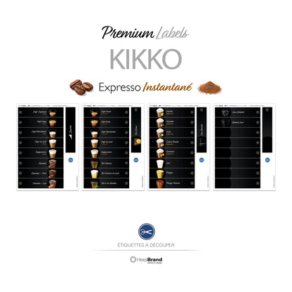 Necta Kikko - Étiquettes - Premium - Expresso + Instantané