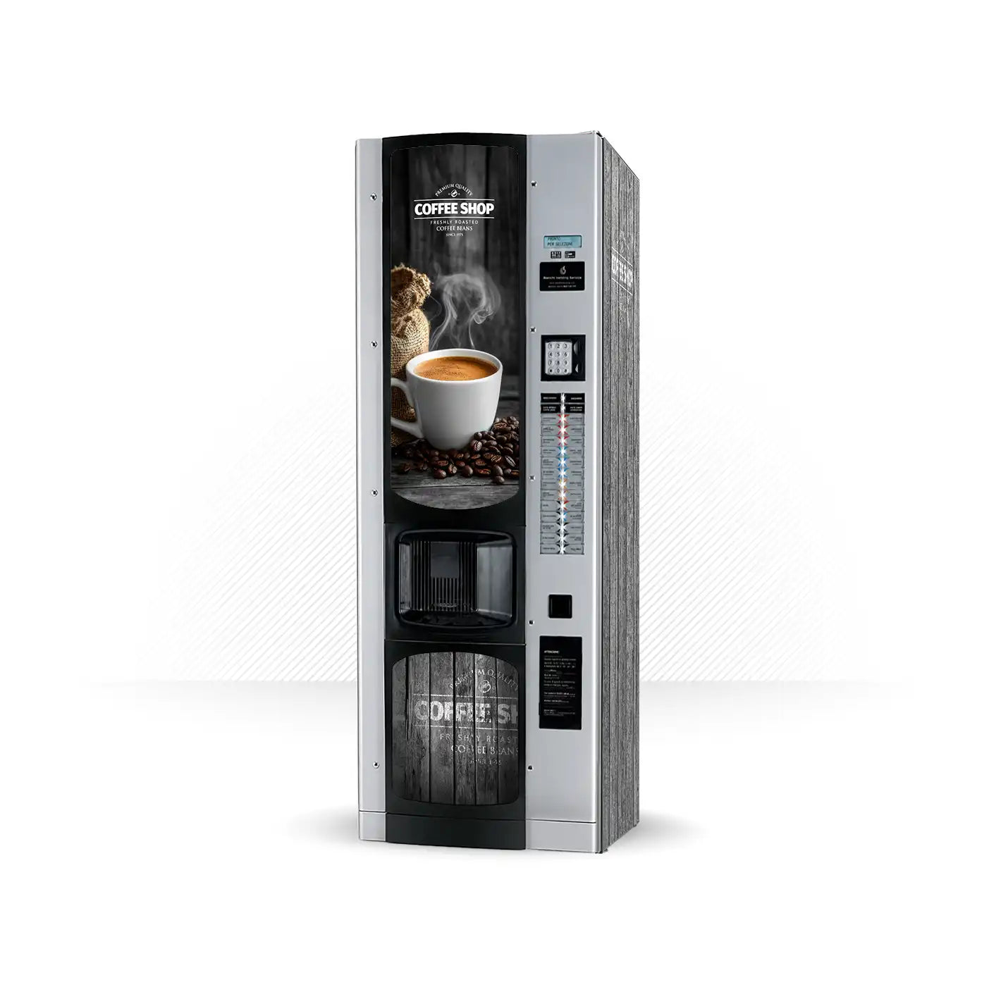 Kit de vinyles adhésifs pour distributeurs automatiques Bianchi BVM 972. Coffee Shop