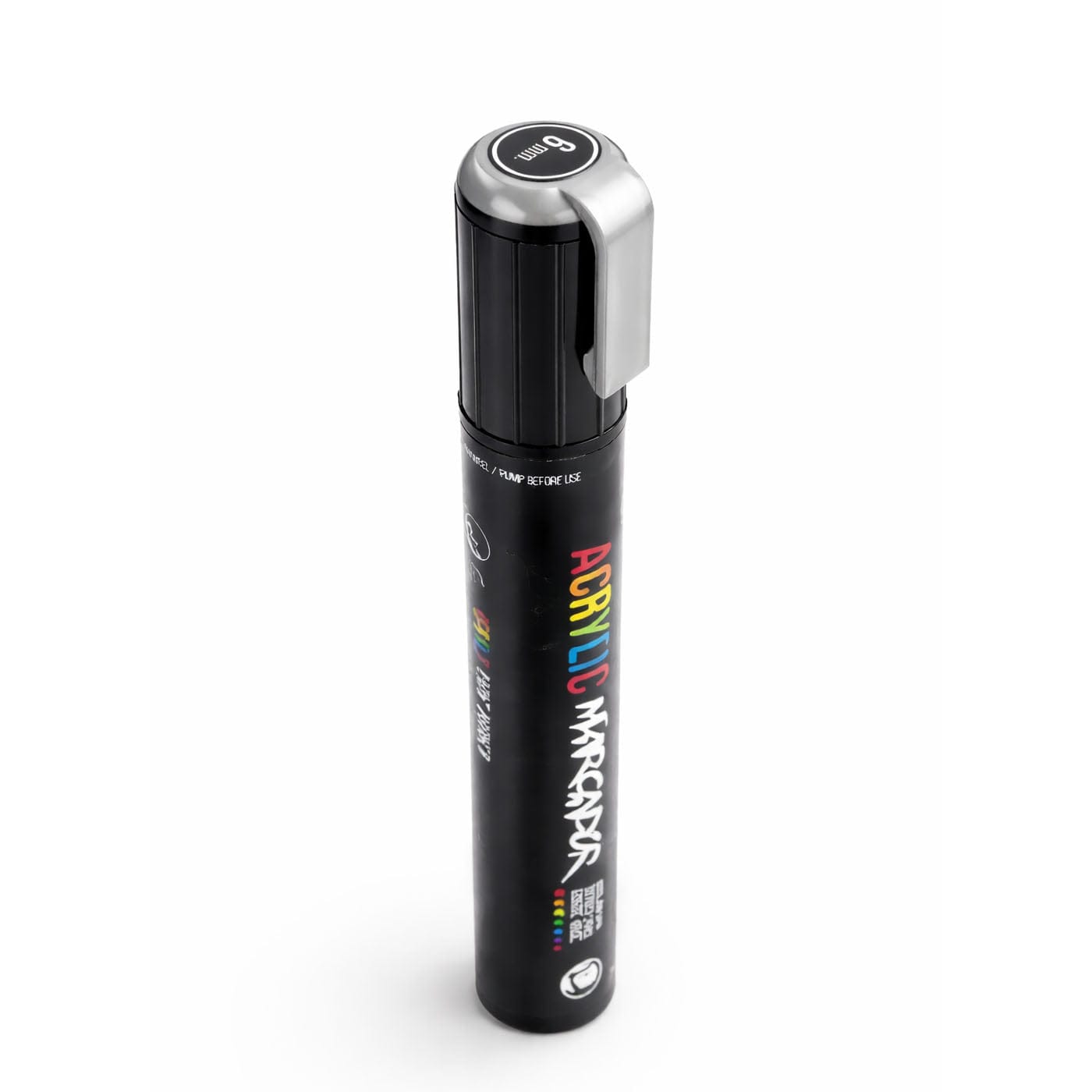 Marqueur acrylique argent RAL 9006 pour distributeurs automatiques