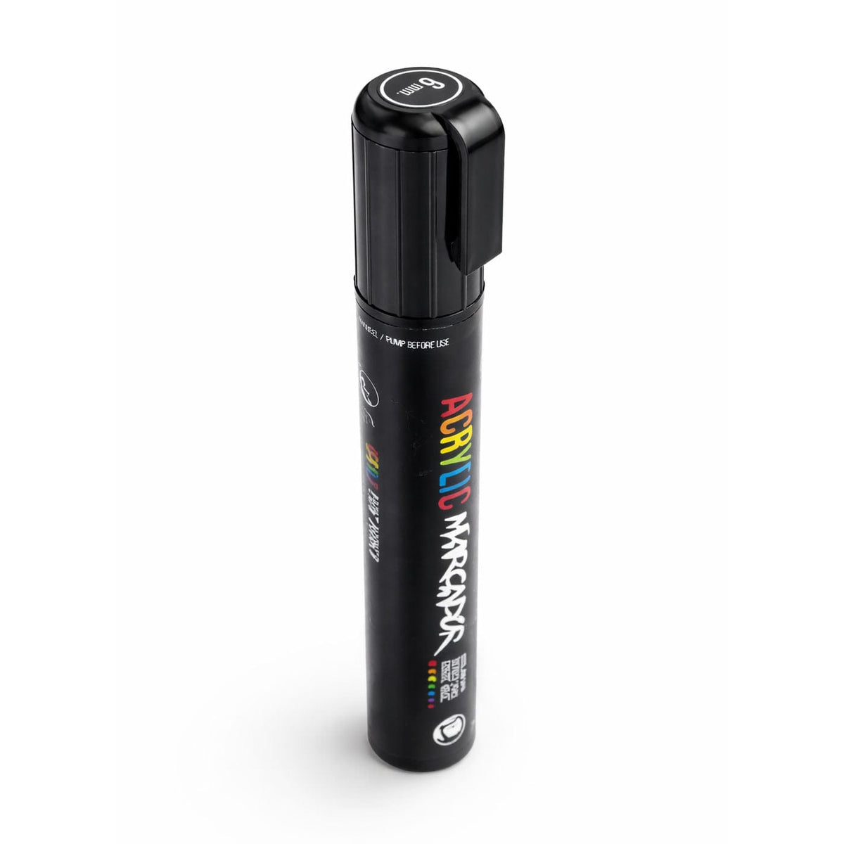 Marqueur acrylique noir RAL 9005 pour distributeurs automatiques