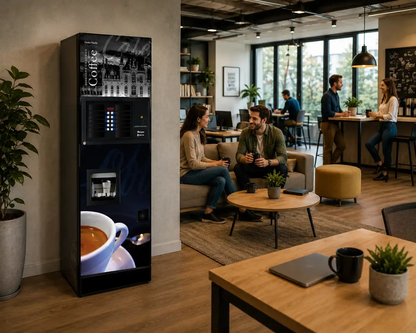 Distributeur automatique Venezia Brugge dans un environnement de bureau