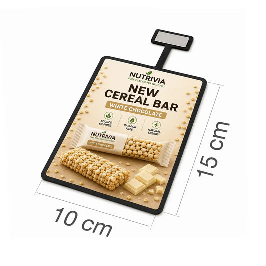 Stopper publicitaire personnalisé 10 × 15 cm pour distributeur automatique en polypropylène noir