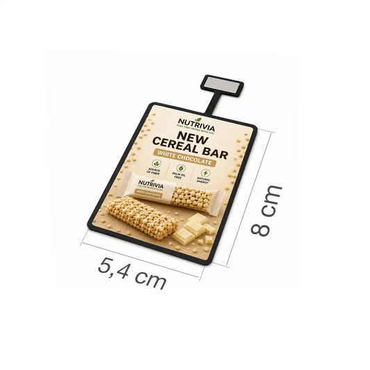Stopper publicitaire personnalisé 5,4 × 8 cm pour distributeur automatique en polypropylène noir