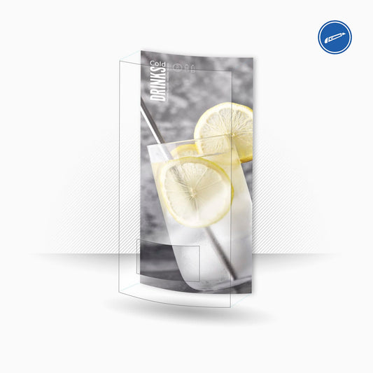 Vinyle universel inversé pour installation intérieure sur distributeurs automatiques de canettes et de bouteilles. Design Fresh Lemon