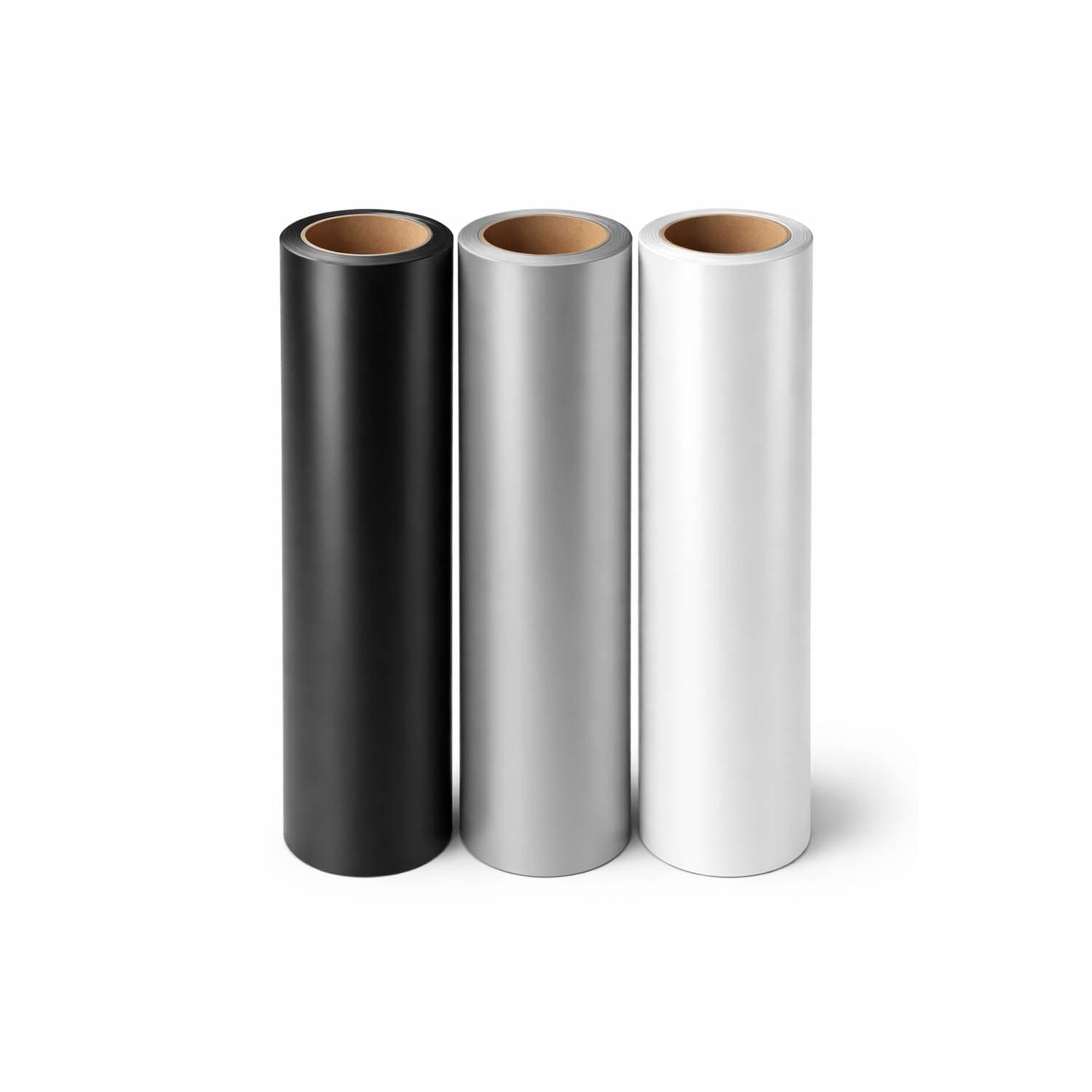 Vinyle adhésif au mètre pour distributeurs automatiques. Disponible en couleurs blanc, gris RAL 9006 et noir RAL 9005.